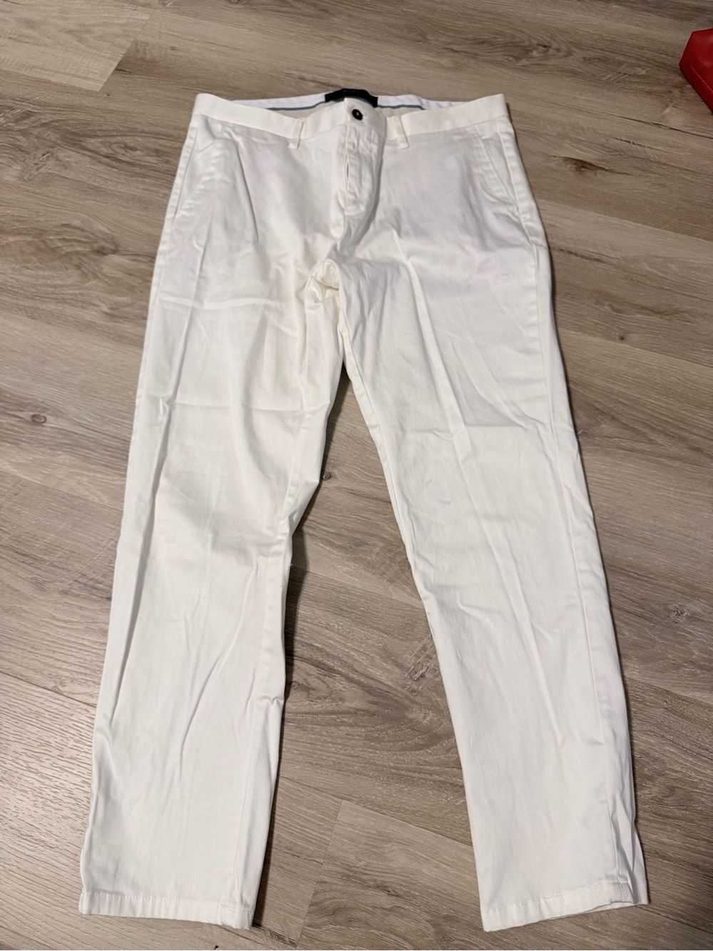 Zara Men's White Slim Straight Jeans